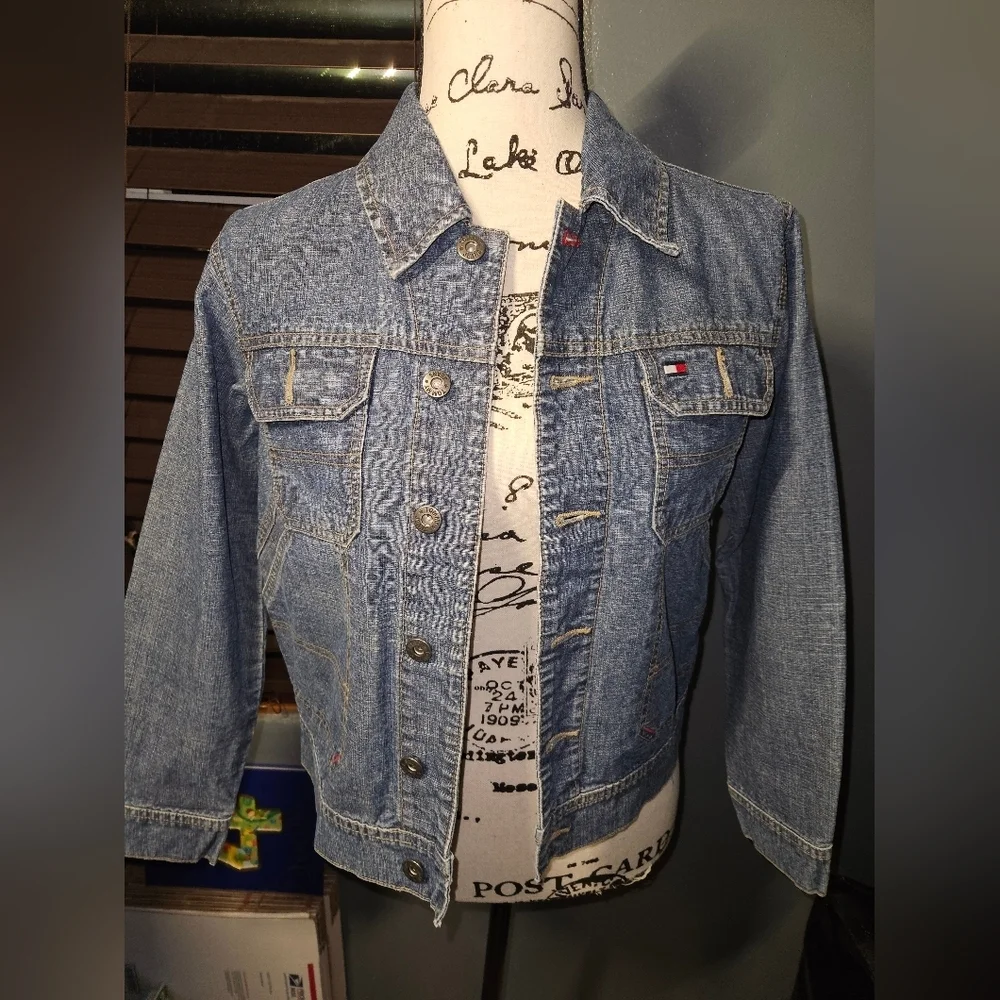 Tommy Hilfiger Womans Jean Jacket Size M - Picture 1 of 13